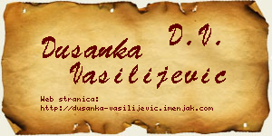 Dušanka Vasilijević vizit kartica